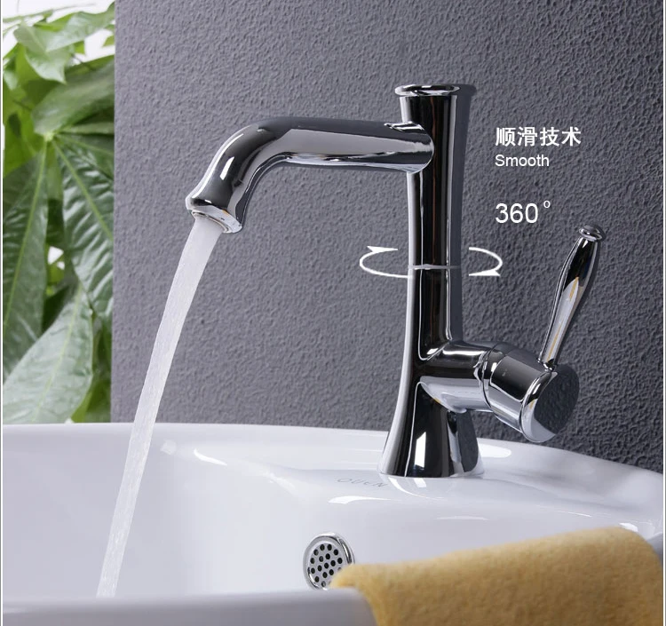 

2015 time-limited freeshipping contemporary yes single handle <2kg red copper faucet single hole basin hot and cold 360 rotating
