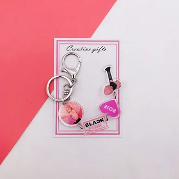 

[MYKPOP]BLACKPINK Keychain, Creative Chain, KPOP Fans Collection SA19071309-ROSE