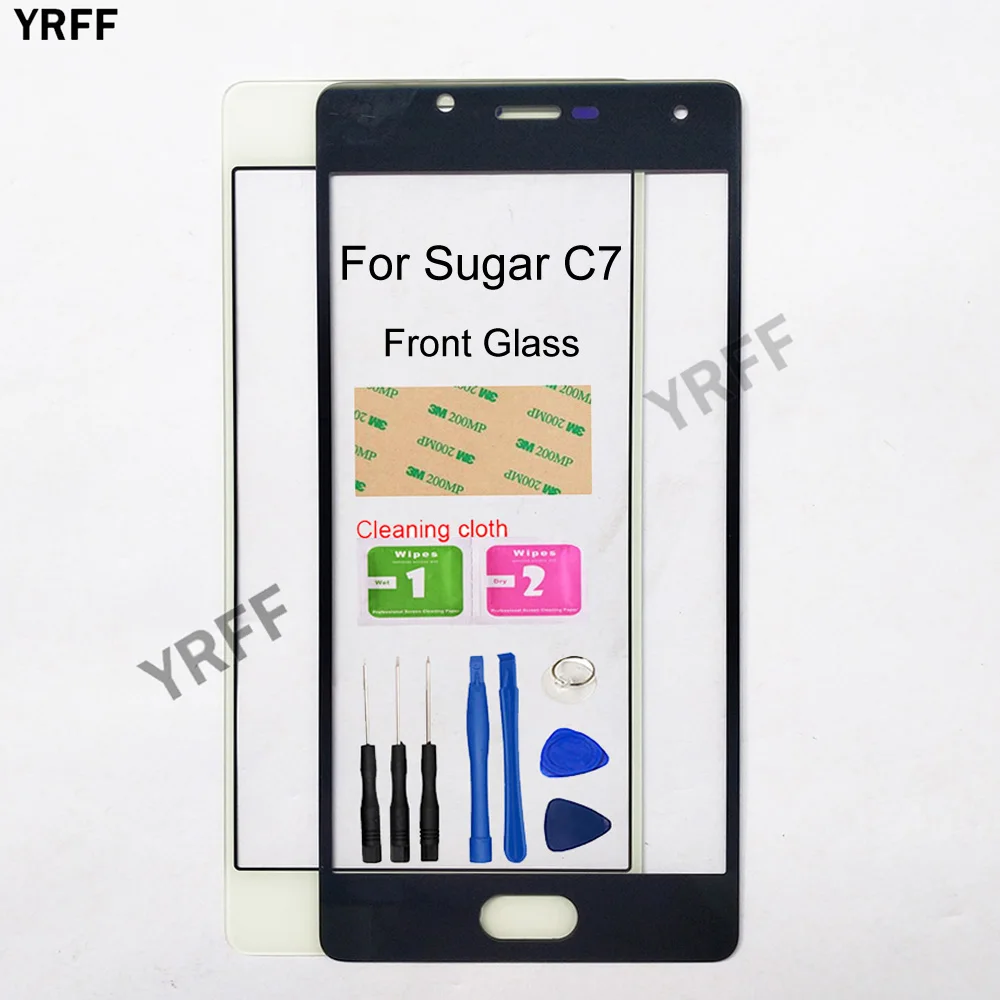 

5.0'' Mobile Front Panel Glass For Sugar C7 Front Glass Outer Glass Cover Panel Replacement