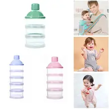 Большой Ёмкость детская молочная коробка большая вместимость порошок контейнер с распылителем 3/4/5 Слои длительного хранения искусственного кормления детей безопасная Материал