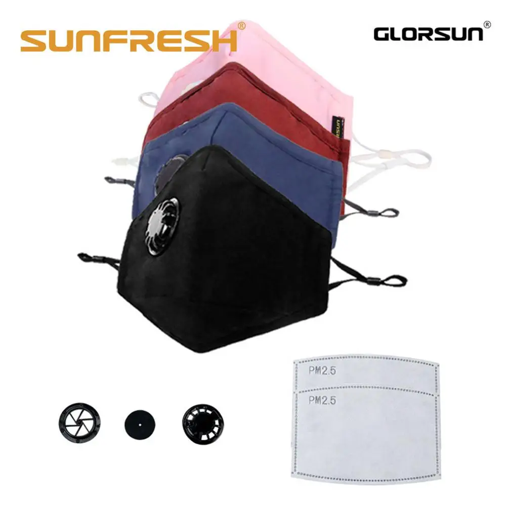 

Dustproof Activated Carbon Dust Mask with 2Filter Cotton for Exhaust Gas Pollen Allergy PM2.5 Running Cycling Outdoor Activities