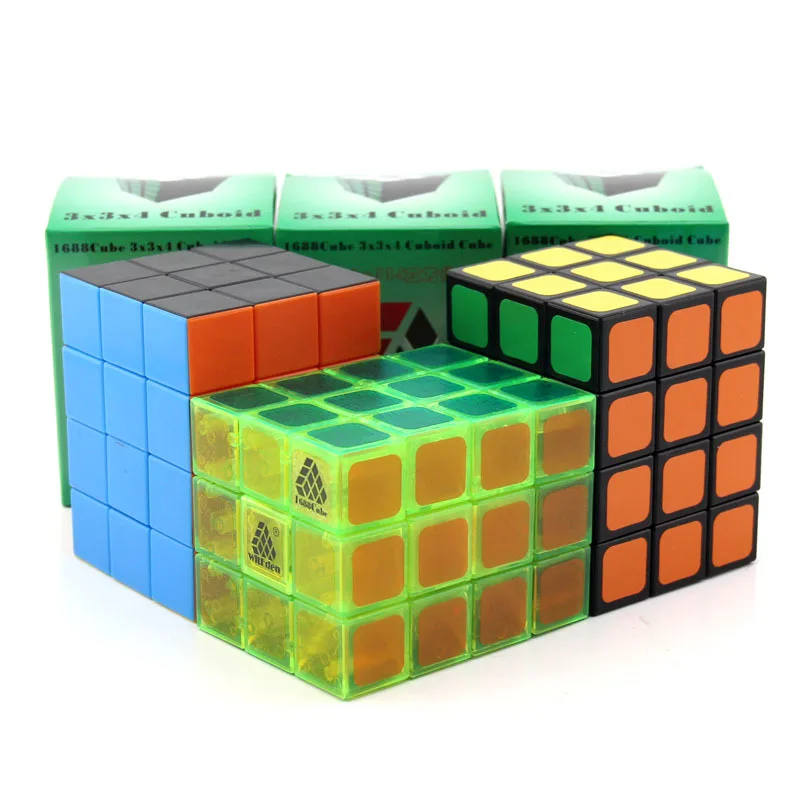 Witeden Cubo Mágico Cuboid 1c 334 Simétrico Velocidade Profissional Neo Quebra-cabeça Brinquedos Antistress Transparentes 3x3x4 12 brinquedos antistress transparentes