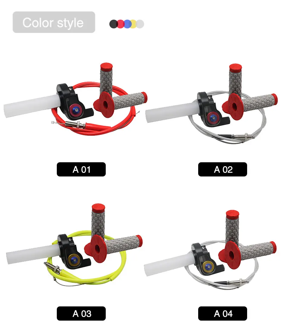 ZSDTRP Dirtbike твист Дроссельный ускоритель ручки и кабель набор для 7/" 50cc 150cc 250cc ATV квадроцикл Dirtbike