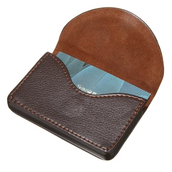 

Leather Credit Card Holder Brown Pocket Leather Business Card Passport Holder Case Wallet Folder Great Gift