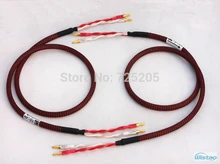 IWISTAO Speaker Cable com Origem Japão Canare 4S12F Orador Fio Americana Budweiser Cobre Ouro-banhado a ouro 2 Plugue Banana 1-2 M