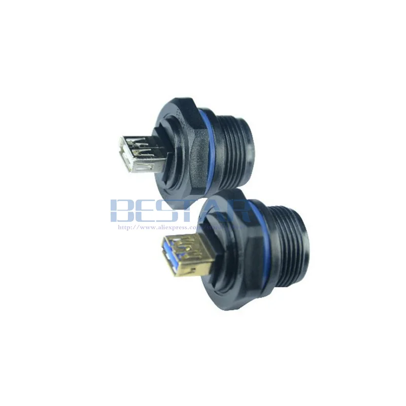 IP67 USB 2 0 4 контактный 3 9 гнездо к гнезду водонепроницаемый разъем для передачи