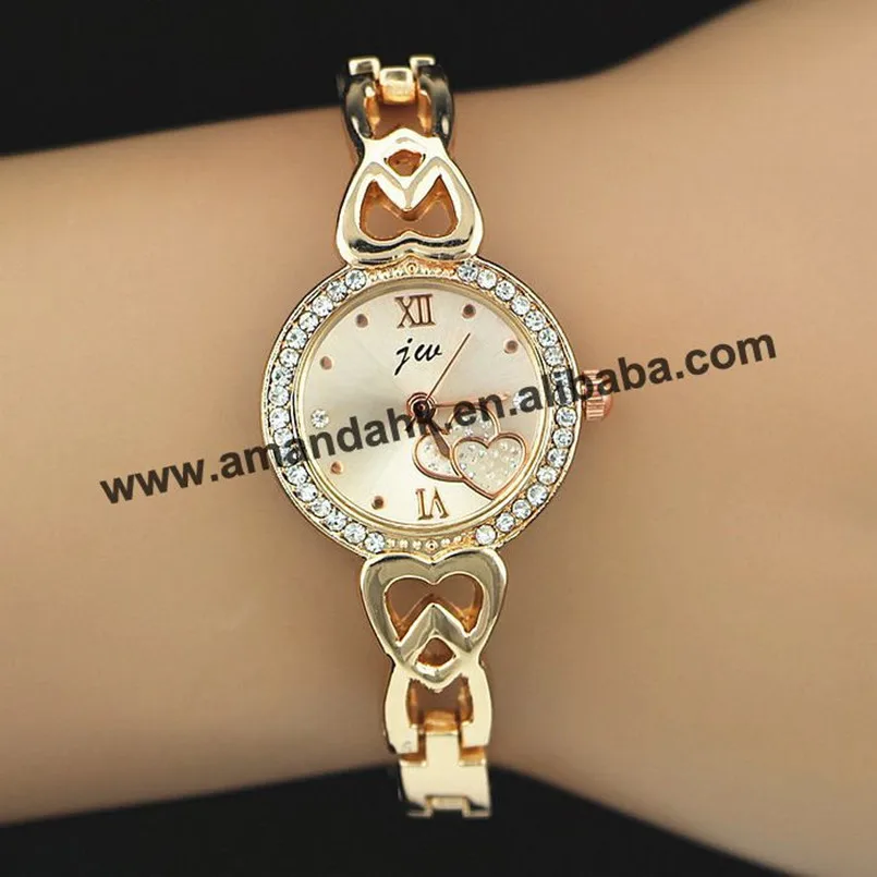 JW 3480 Charm Double Heart Watches Wholesale Fashion Style Casual Women