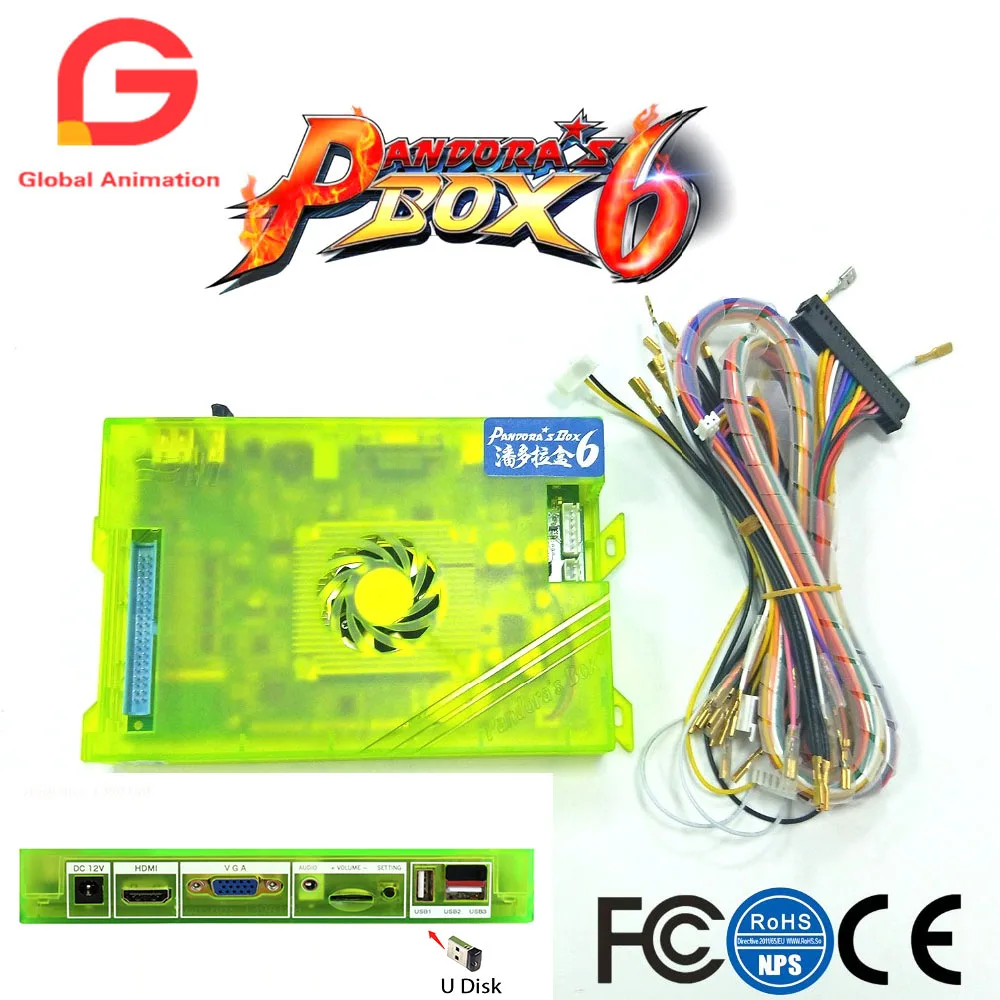 2 Player DIY Arcade Kit Pandora box 6 1300 in 1 game board and 5Pin joystick American HAPP Style Push Button for Arcade Machine 2 Player DIY Arcade Kit Pandora box 6 1300 in 1 game board and 5Pin joystick American HAPP Style Push Button for Arcade Machine