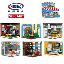 XingBao блоки креативные Конструкторы-кирпичи дом набор образование Строительные кирпичи игрушки домашний дизайн для детей подарки игрушки для детей 01401