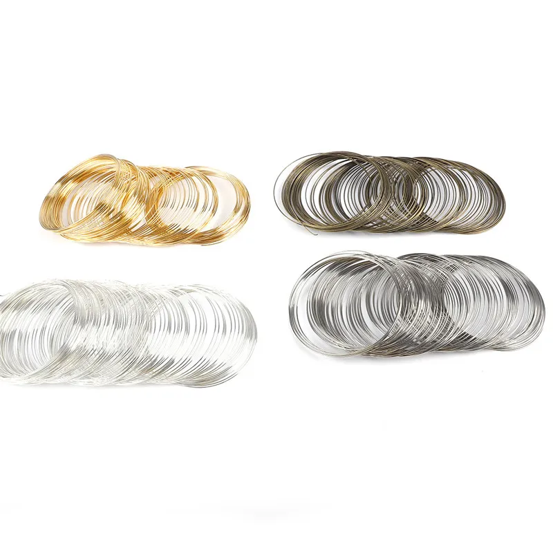 100pcs Thickness 0.6mm/Diameter 6cm Wire Chain Bracelet Memory Beading Steel Wire For DIY Jewelry Making