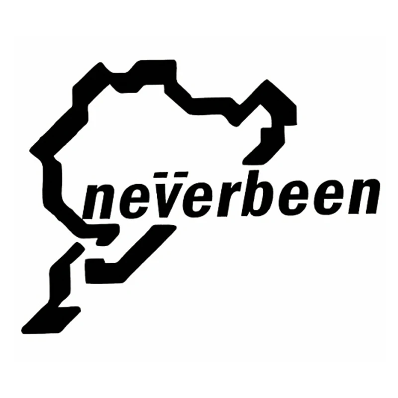 HotMeiNi 11 см x 8 5 NEVERBEEN Наклейка виниловая JDM евро nurburgring забавная дорожка контур|jdm