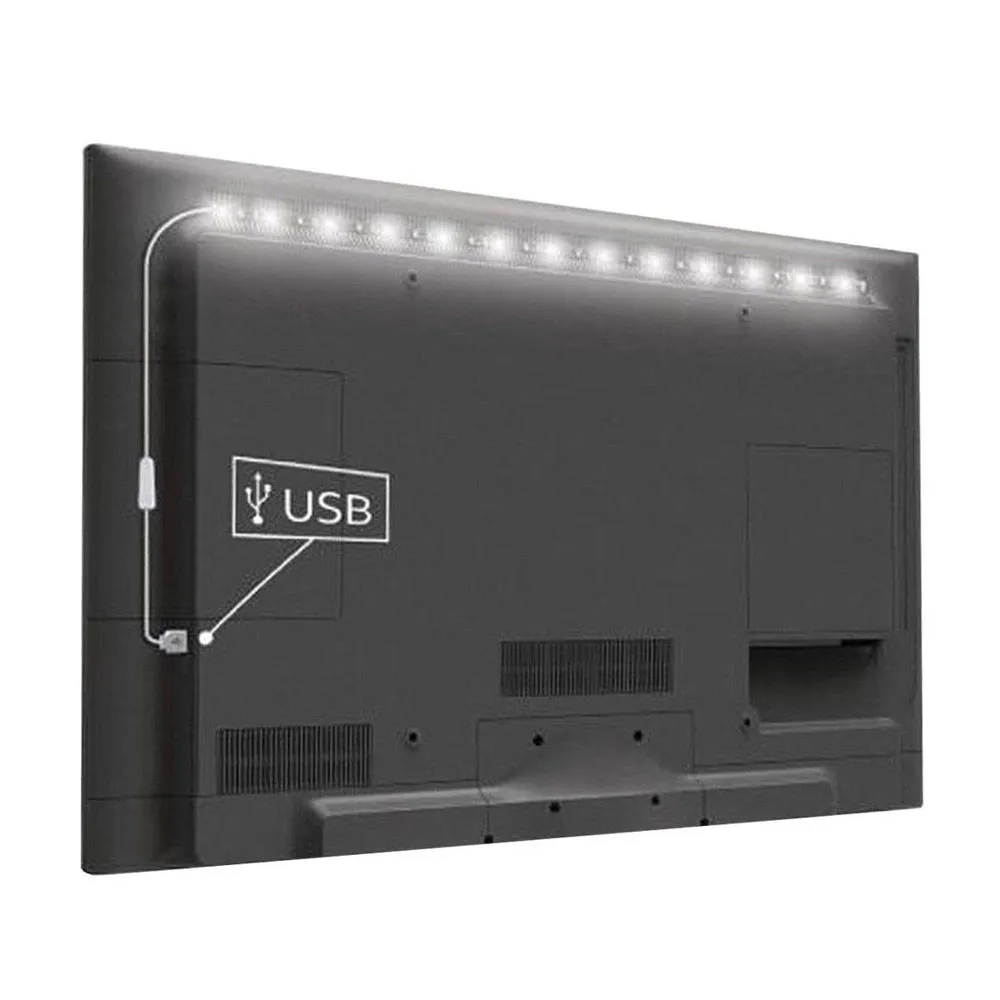 Светодиодная лента RGB 5 в 50 200 см светильник для ТВ комплект подсветки телевизора +