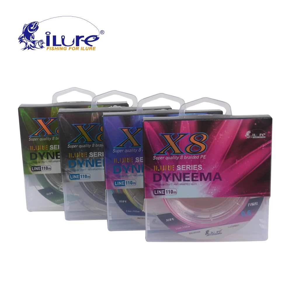 110 mt ILURE marke tri-посейдон серия супер сильный Япония Multifilament 100% 8XPE geflochtene angelschnur