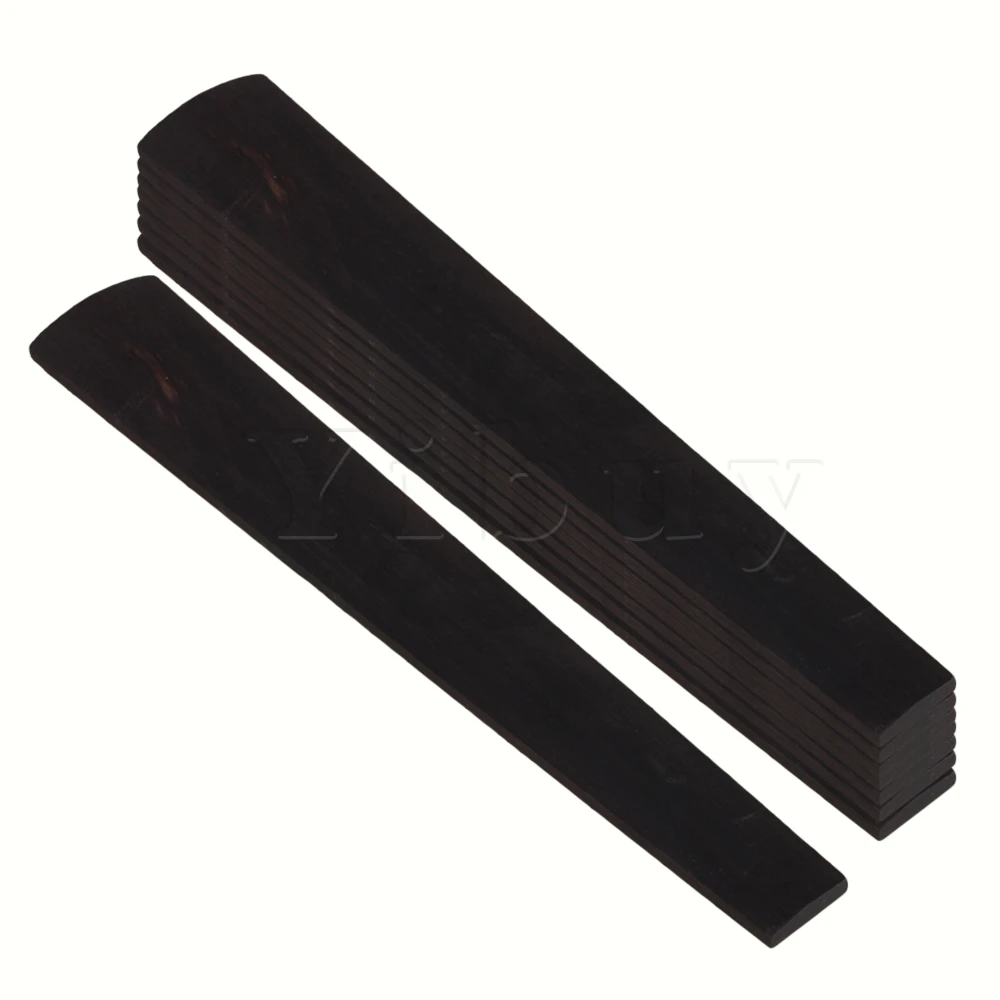 

Yibuy 10 Pieces Old Ebony 4/4 Full Size Violin Fingerboard Violin Parts Black