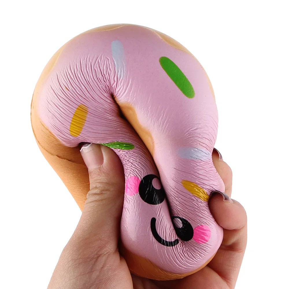 Smile Doughnut Big Jumbo Squishy огромный Squishes медленно поднимающиеся игрушки мягкий PU Squish Моделирование еда облегчение антистресс подарки для детей