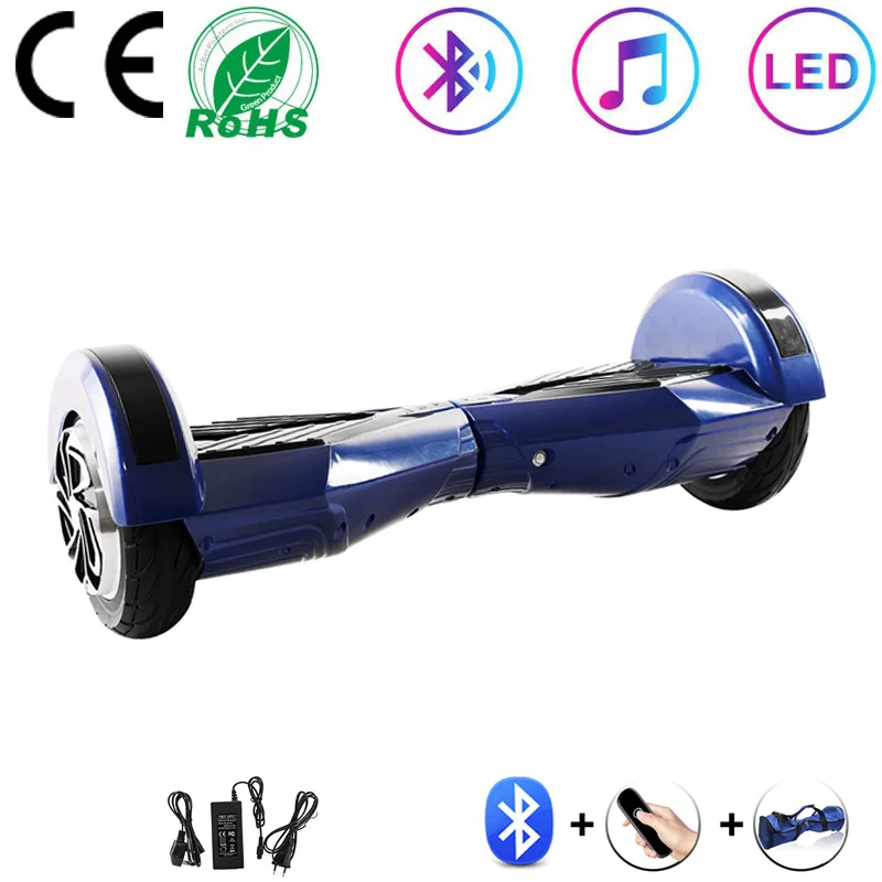 

Electric Scooter 8 Inch Blue Discount Self Balancing Scooter Transformers Two Wheels Balance Board Skateboard LED Bluetooth Kids