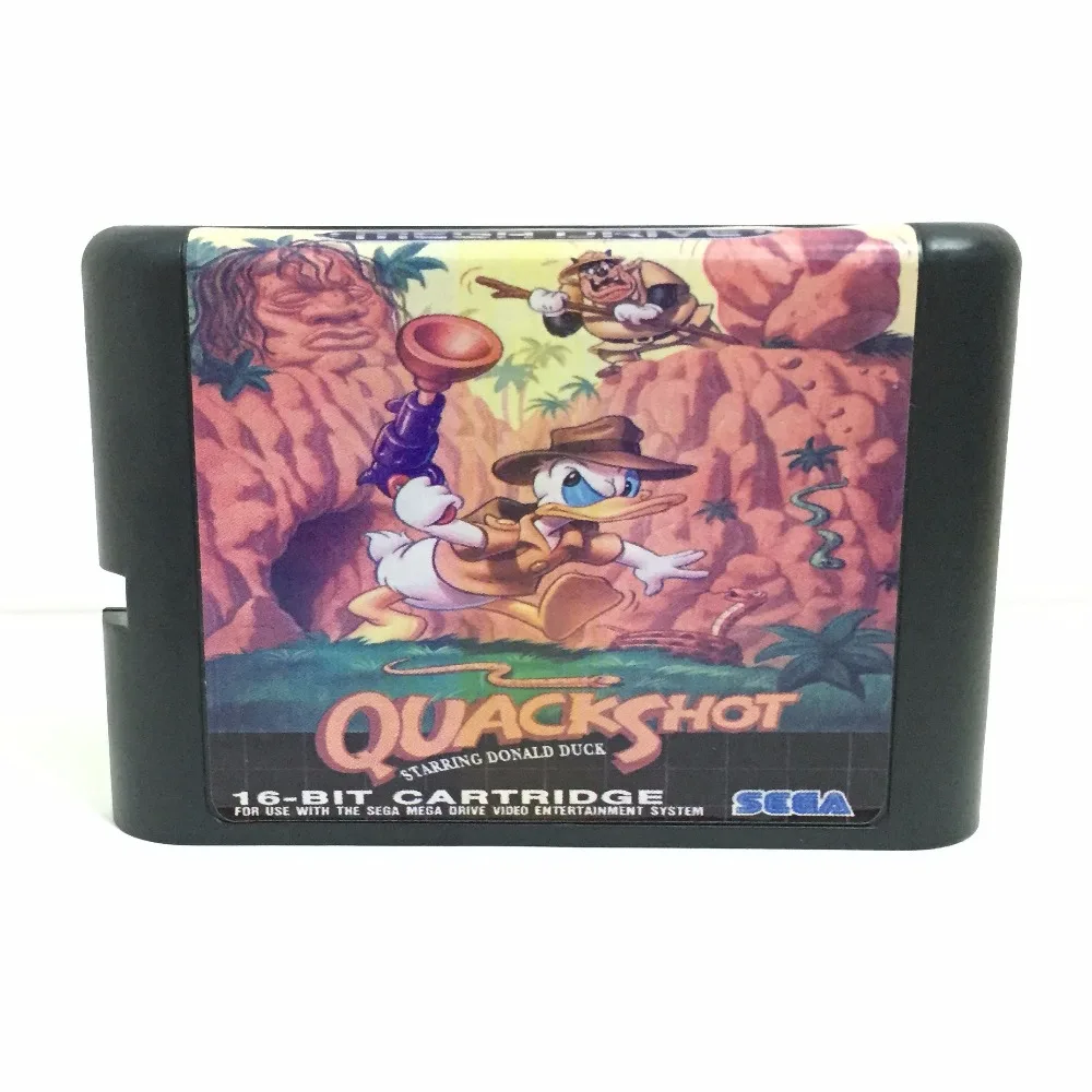 Высококачественный 16-битный игровой картридж Sega MD для системы Megadrive Genesis-Quack Shot |