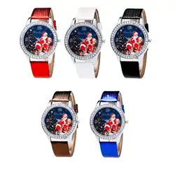 Оптовая продажа рождественские подарки часы Карамельный цвет мужской женский ремень наручные часы relojes-де-лас-мухерес наручные Для женщин