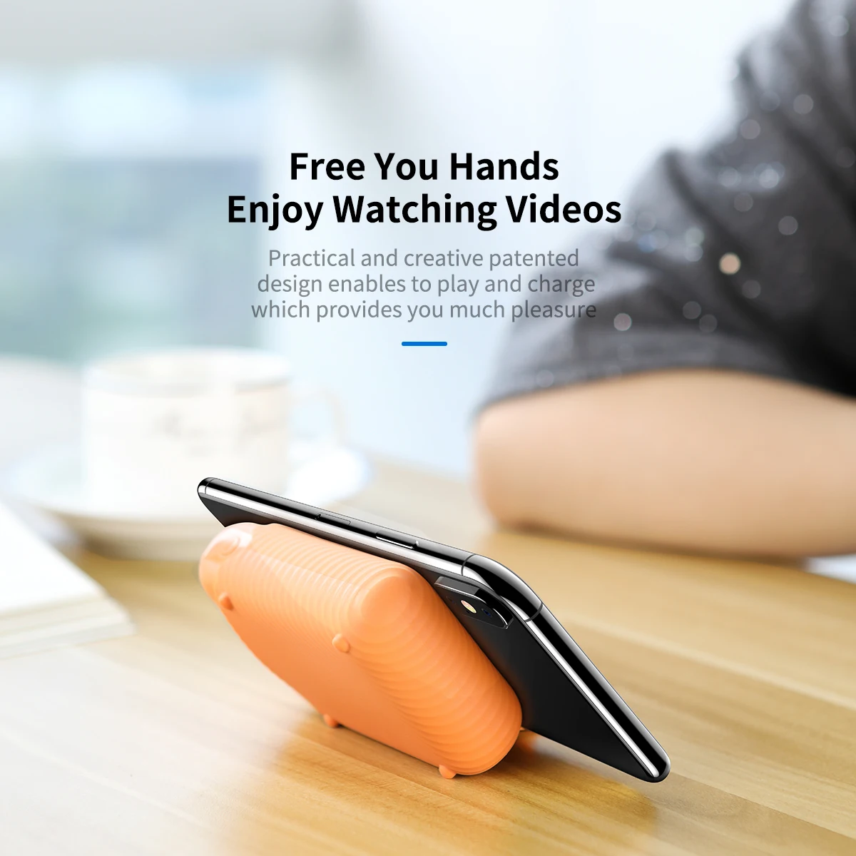  ROCK Portable Mini Size 10000mah Power Bank External Battery USB and Wireless Charging Powerbank Fo