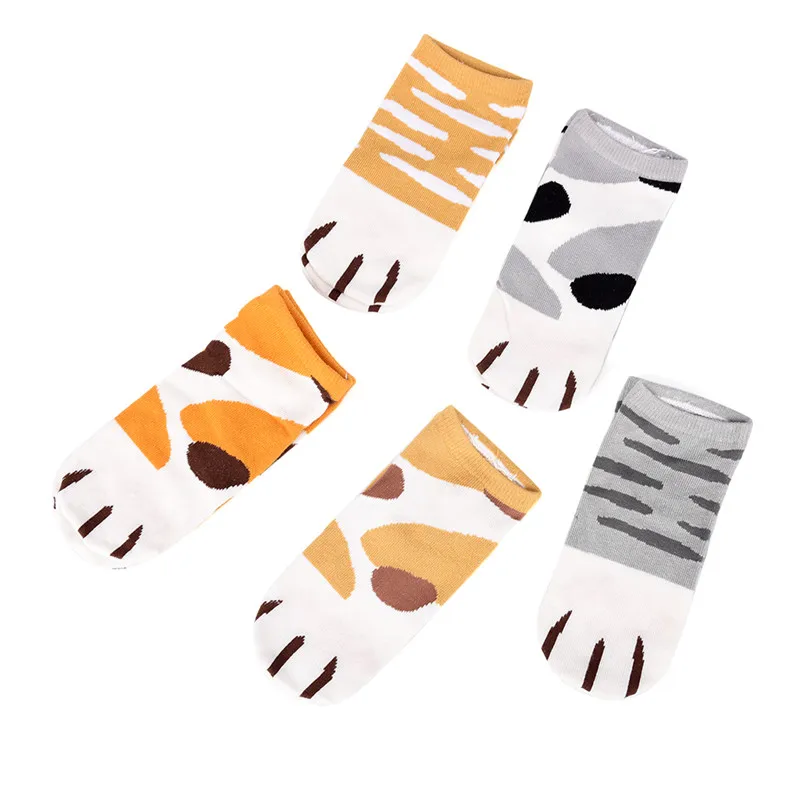 

1 Pair Home Cat Claw Style Short Ankle Socks Cute Floor socks Anime Cartoon Cat Paw Socks Casual Gift
