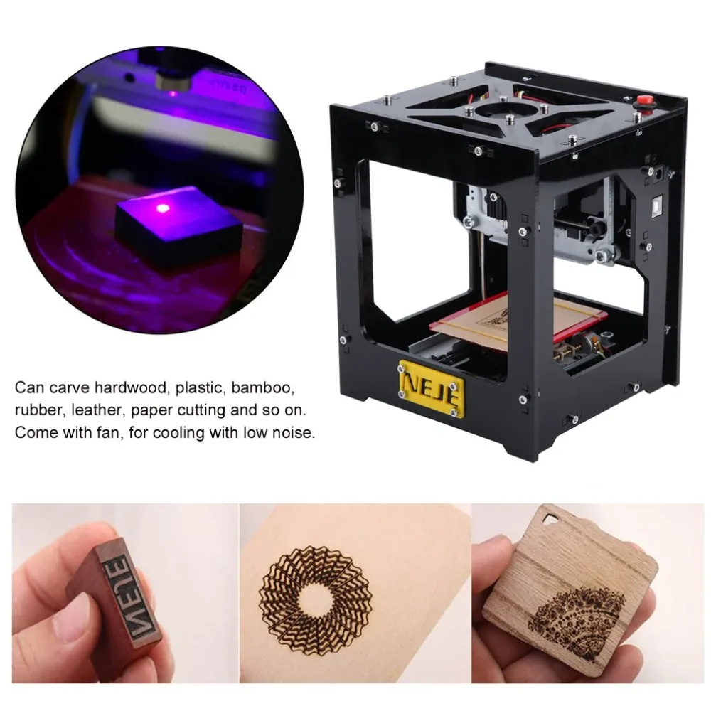 

NEJE-DK-8-KZ Mini Laser Engraving Machine With Cooling Fan Portable 1000MW Laser Engraver High Speed Engraving Equipment