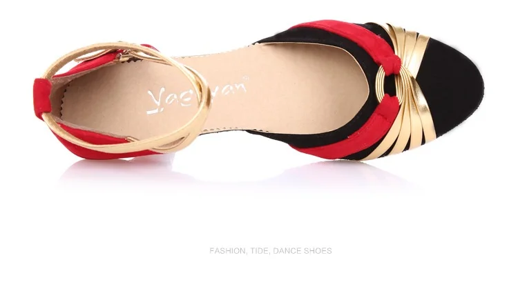 Фитнес обувь Новый взрослых Латинской Обувь для женщин дышащая пряжки леди кадриль ковбой танцевальная обувь сандалии туфли для танцев