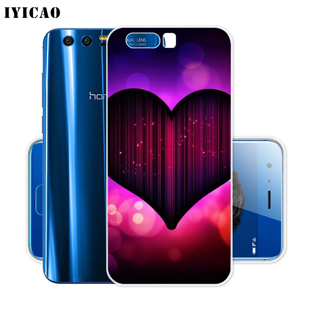 Мягкий силиконовый чехол IYICAO neon love hearts для Huawei Y9 Y7 Y6 Prime 2018 Honor 8C 8X 8 9 10 Lite 7X 7C 6A 7A