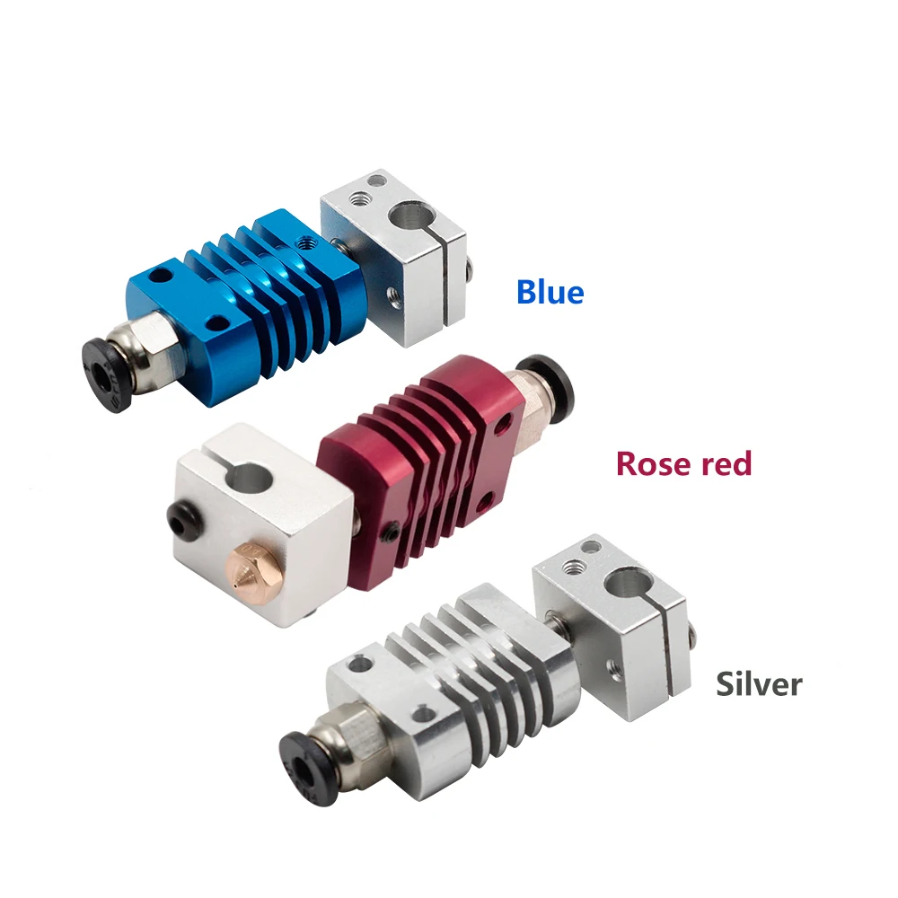 1 Набор J-head Hotend Боуден Экструзионная головка комплект красный/синий/серебристый экструдер комплект для CREALITY CR-8/CR-10 Ender-3 1,75 мм Насадка 0,4 мм