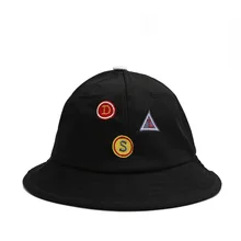 Summer Hat Women Mens Panama Bucket Hat Interesting Embroidery Design Flat Sun Visor Fishing Bucket Hat Chapeu Hip Hop Cap