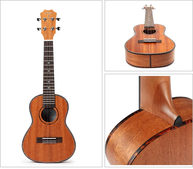 

TOM 23 inch Ukulele Mahogany Rosewood 4 Strings Hawaiian Mini Guitar With Gig Bag/Tuner