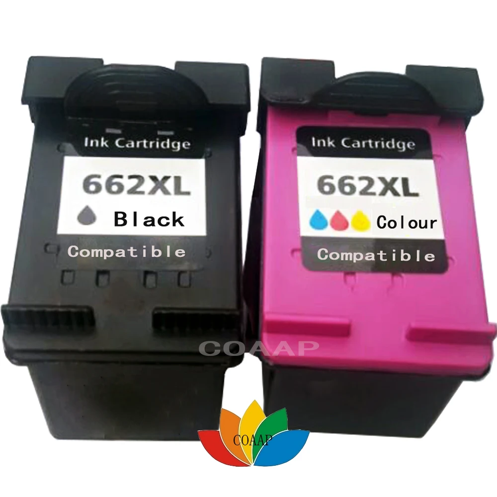 

2pk Compatible HP 662 Refilled ink cartridge For Deskjet 4515 1515 2515 3515 Printer