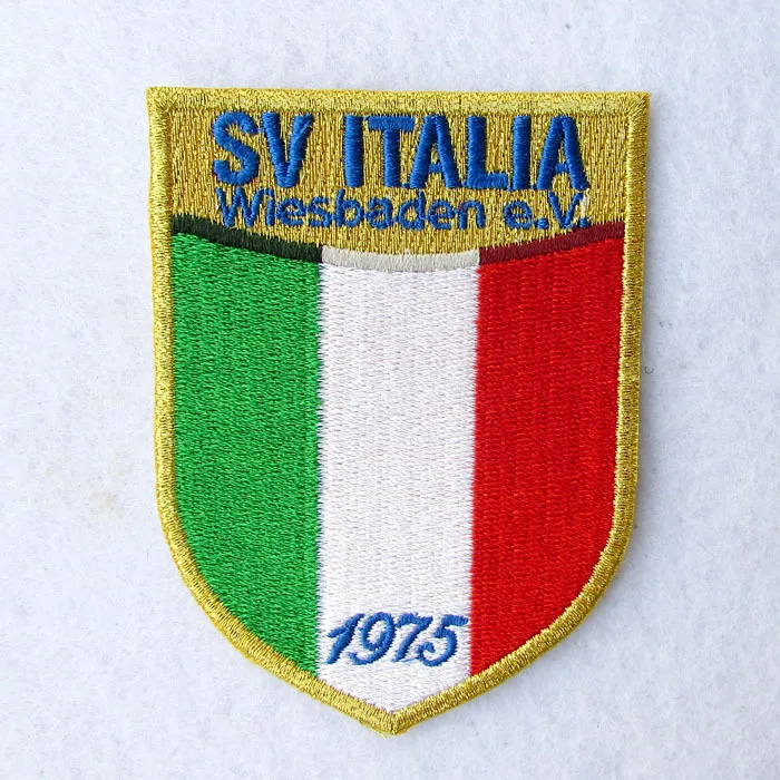 Знак с вышивкой флага SV ITALIA высокое качество золотая нить