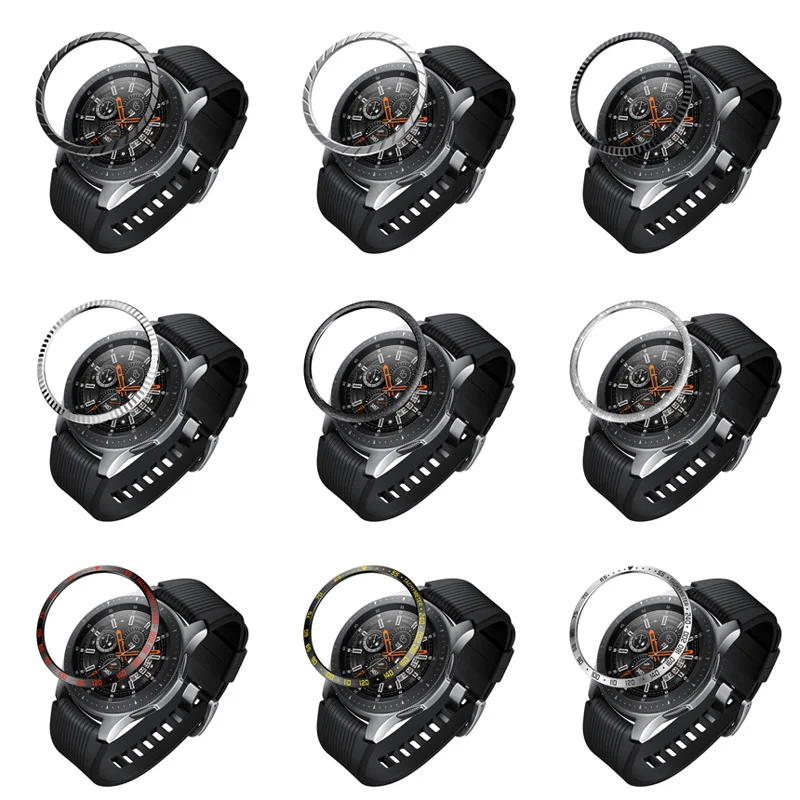 

Newly Bezel Ring Adhesive Cover Anti Scratch Stainless Steel for Samsung Galaxy Watch 46MM/Gear S3