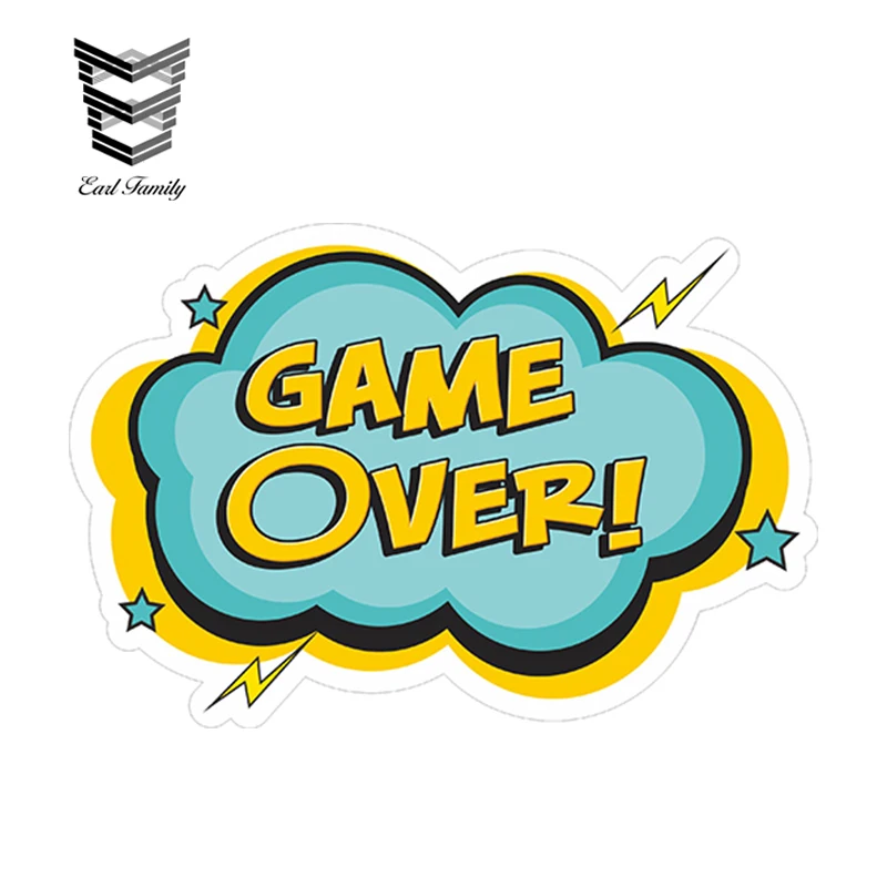 EARLFAMILY 13 см x 8 7 забавная виниловая наклейка с надписью Game Over украшение для