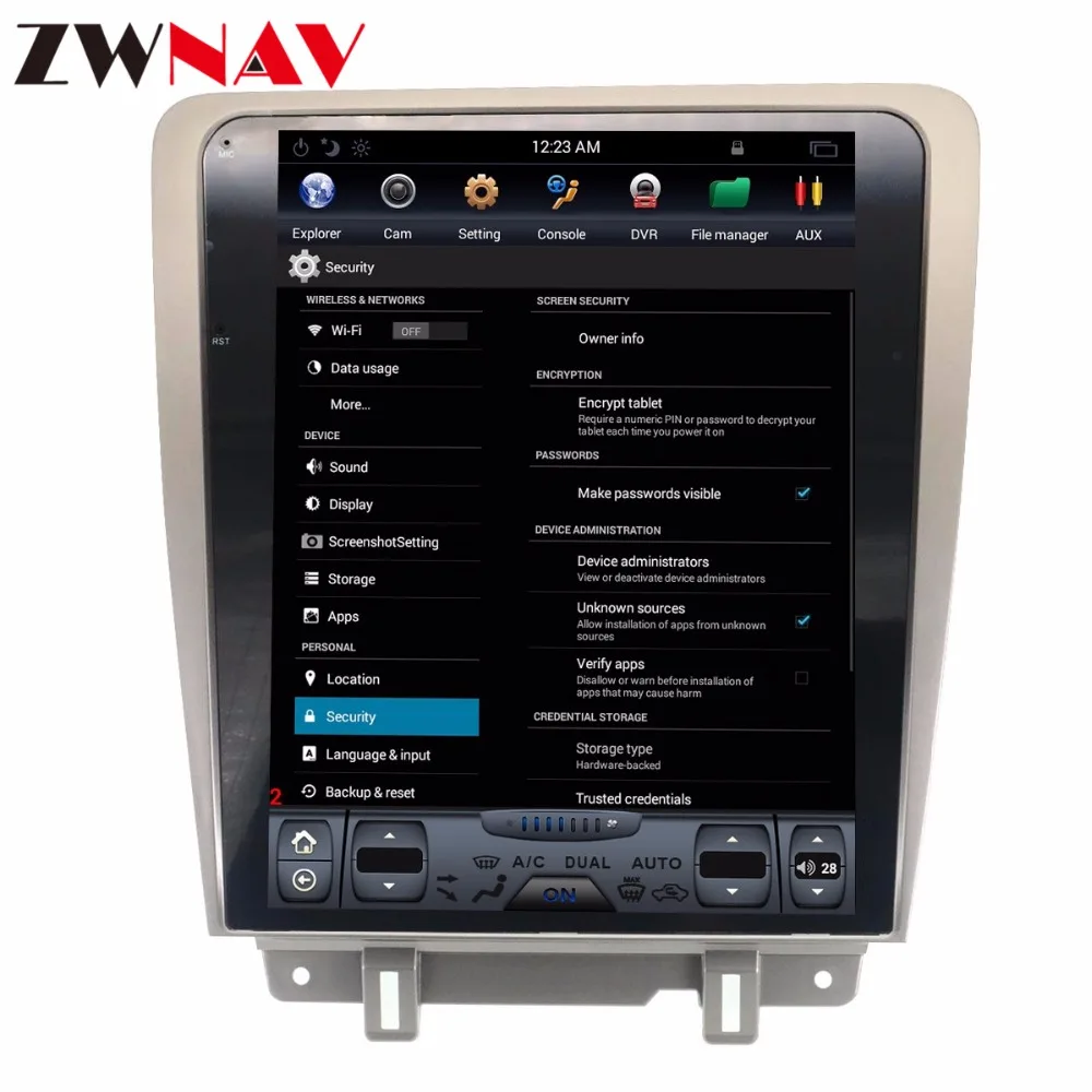 Top Tesla style vertical screen Android 7.1 Car Multimedia Player for For Ford Mustang 2010-2014 GPS map Navi Radio stereo head unit 5