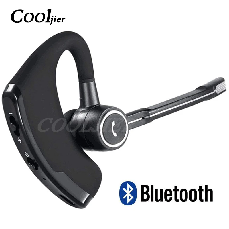 COOLJIER V8S Business Bluetooth Headset Car Bluetooth Handsfree Wireless bluetooth Earphone with Mic for iPhone Xiaomi Samsung