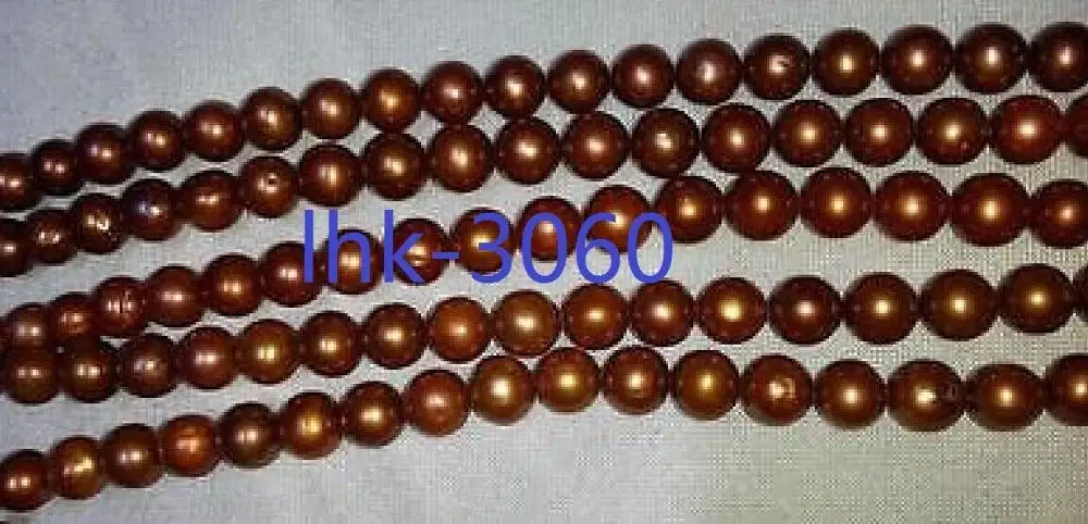 

AAA 9-10mm south sea chocolate pearl necklace 14K yellow Gold Clasp 49 inch