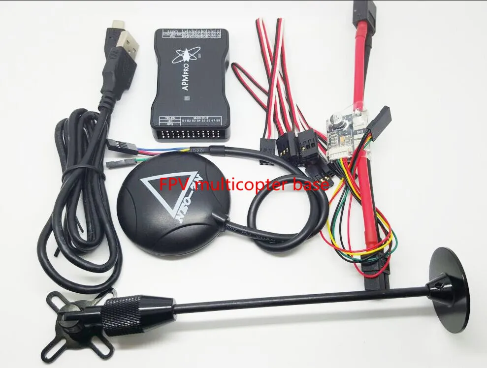 

New Mini APM PRO Flight Control with Ulbox Neo-7N GPS & Power Module & Data Cable for FPV Multicopter Aircraft