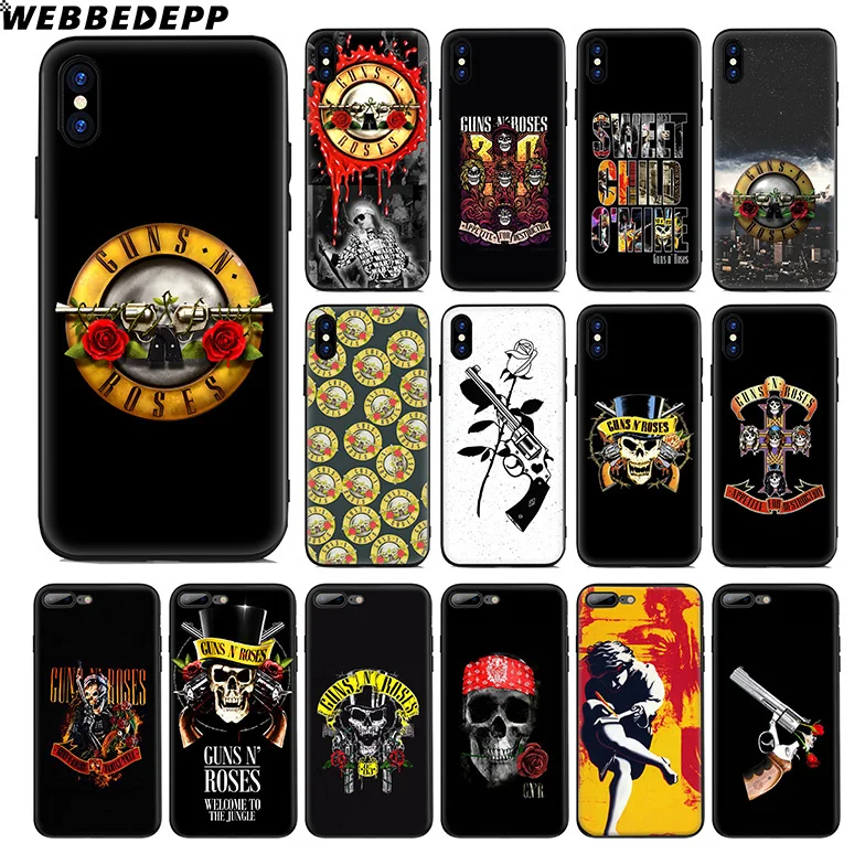 WEBBEDEPP Guns N Roses мягкий силиконовый чехол для Apple iPhone 11 Pro Xr Xs Max X или 10 8 7 6 6S Plus 5 5S SE ТПУ |