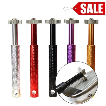 

Golf Club Sharpener Groove Wedge Cleaner Tool with 6 Heads Regrooving Cleaning Iron Alloy Golf Club Sharpener Head for U V