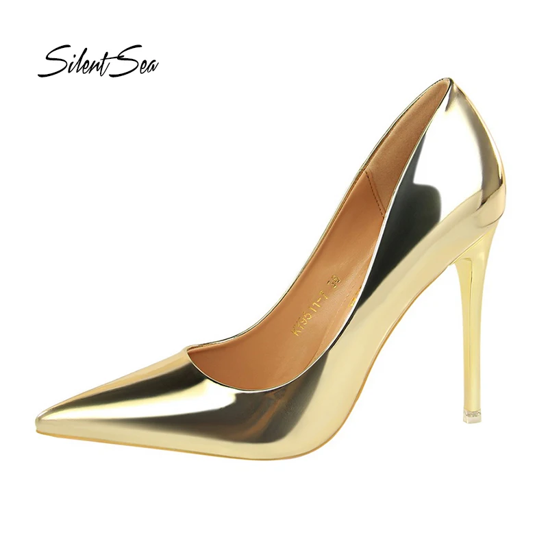 gold high wedges