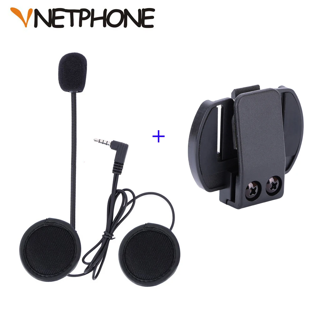 3.5mm V4 V6 Microphone Speaker & Clip Suit for V4 1200 V6 1200 Helmet