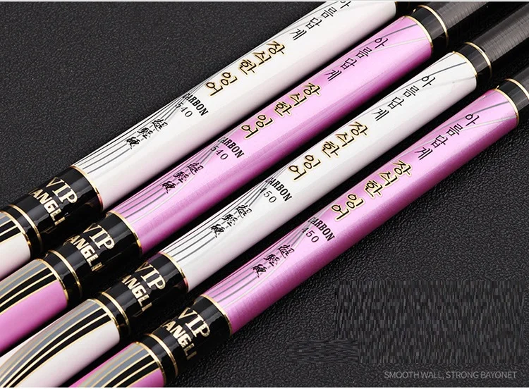 Drop Shipping 3.6M-7.2M Telescopic Fishing Rod High Carbon Fishing Rod Portable Ultralight Pole 28 Tonal Stream Rod Carp Fishing