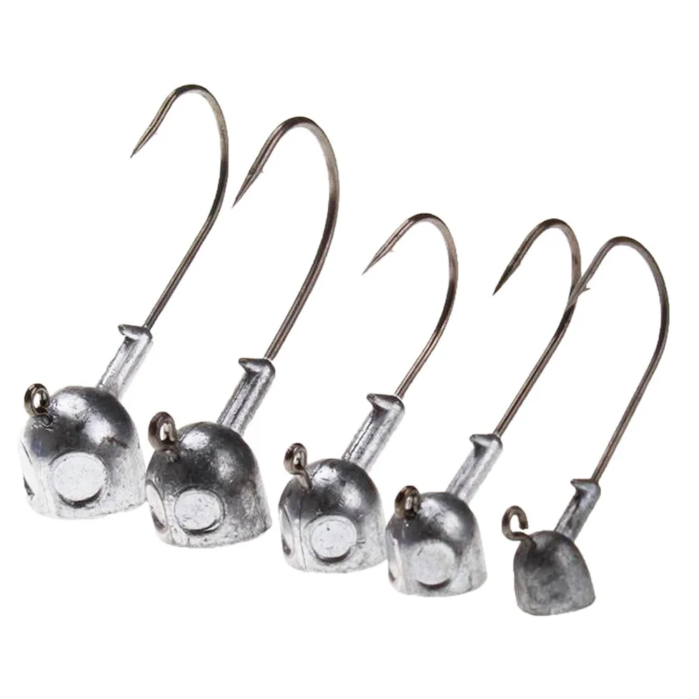 Buy Lead Jig Head Hooks 5pcs/lot Fishing Lures chumbos