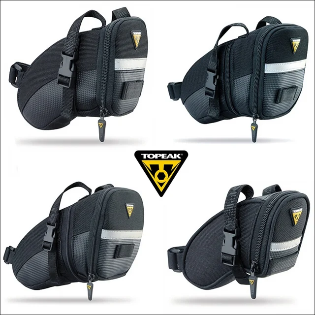Topeak Aerodynamic Bicycle Seat Bag 4 Size Cycling Saddle Pannier Road