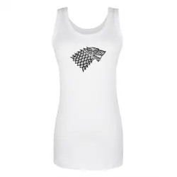 Панк Игра престолов House STARK Direwolf Graphic Tank Top Фитнес бретели Лето Для женщин Топы корректирующие пляжный отдых футболка без рукавов