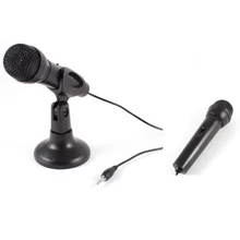 Горячий всенаправленный ноутбук ПК компьютер 3,5 мм Сетевой Стенд мини микрофон черный