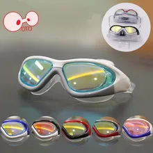 Высококачественные цветные гальванические очки для взрослых, анти-туман, анти-ультрафиолетовые плавательные очки с силиконовым покрытием, водные очки для плавания