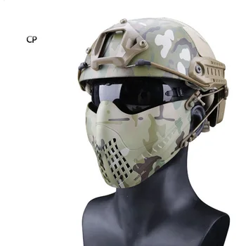 

2019 NEW CP TPU fabric Hard Mask Camouflage half face mask match with Helmet