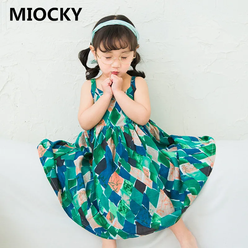 

Summer Girls Bohemian Dress Children Clothing Girls Flower Knitted Dress Vestidos Miraculous Ladybug Kids Party Dress D0740
